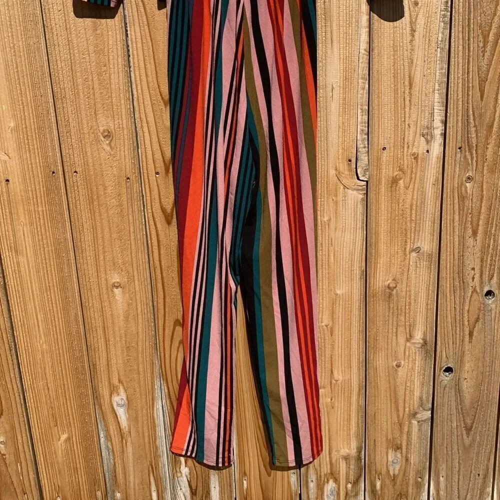 Take 50% OFF- New Express Multi-colored 3/4 Sleeved Jumpsuits, Size-XS